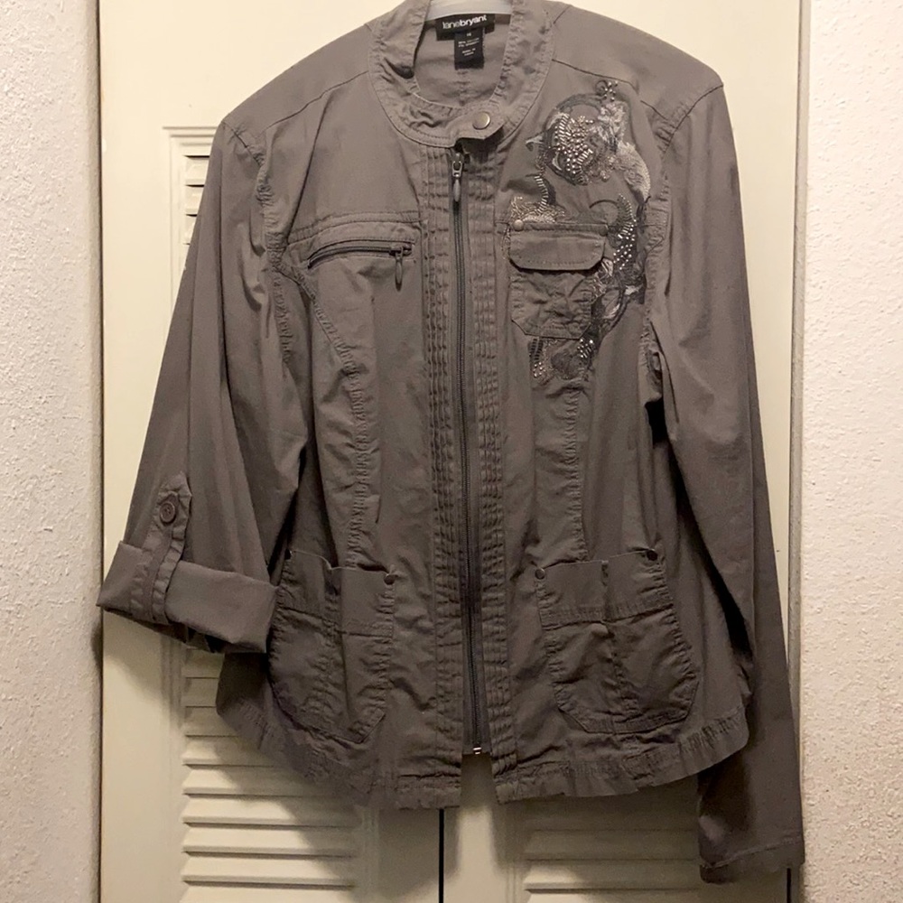 Lane Bryant Embroidered Jacket Size 16